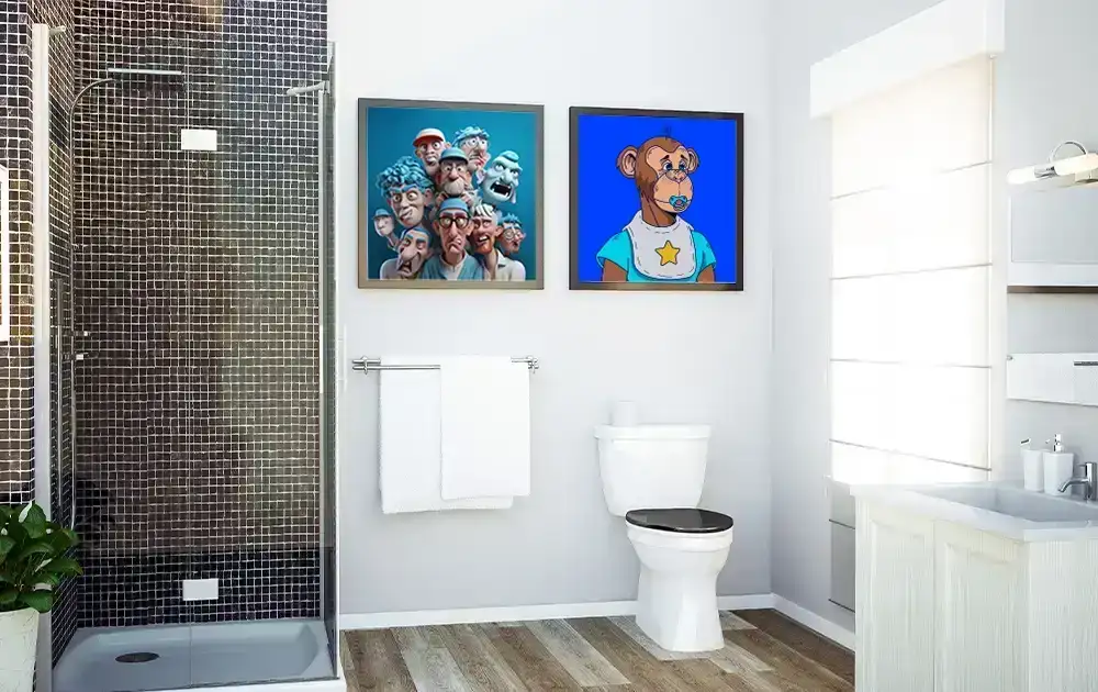 Navy Blue Bathroom Wall Art preview