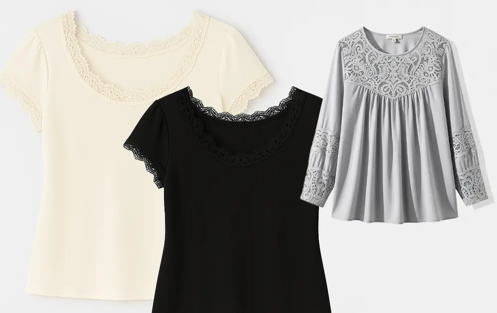 Lace-Trimmed Blouse shirt preview