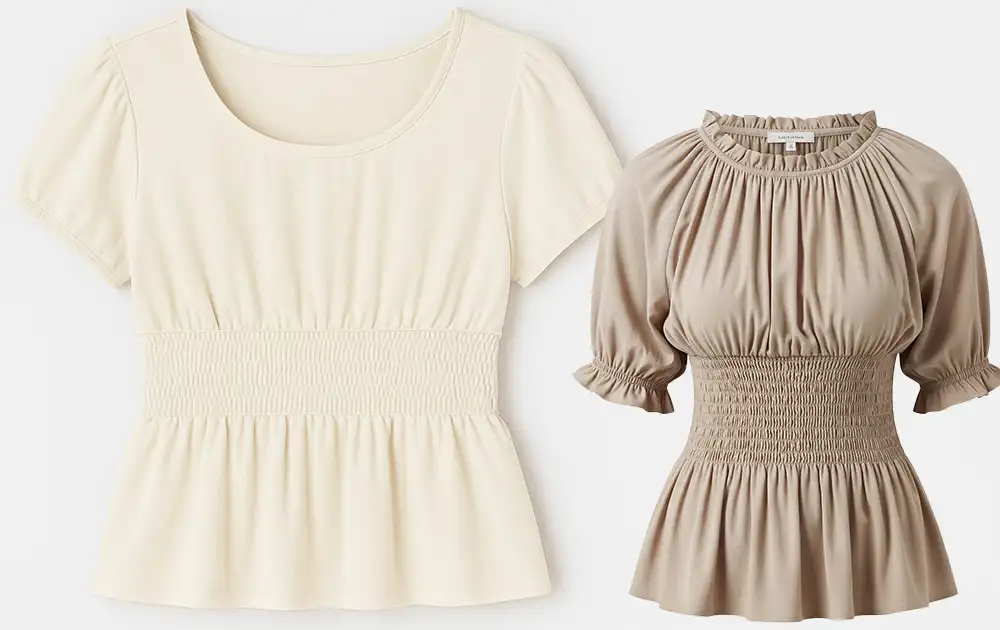 Smocked Waist Blouse Shirt preview