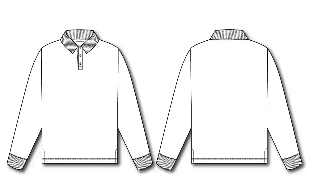 Long sleeve polo shirt preview