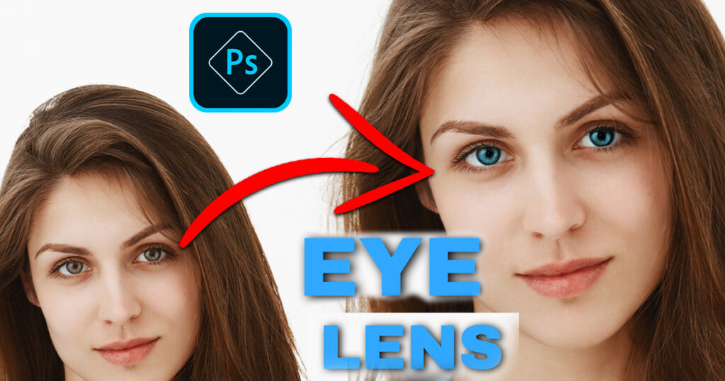Change the eye color in Photoshop how to fix eyes Photo Editing Lens effect manipulation in photoshop.